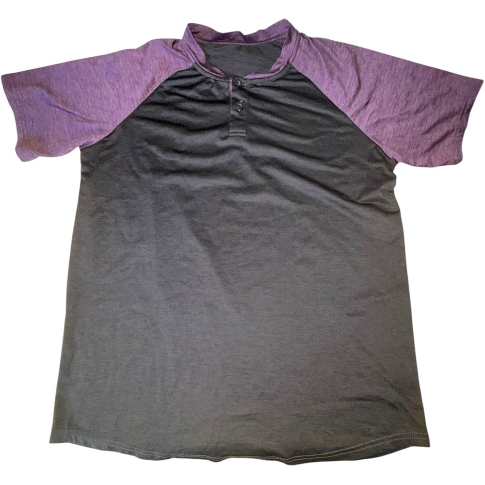 Men's Purple and Black Raglan Shirt